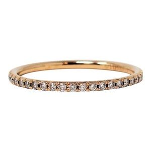 TIFFANY Metro .21 Carat Round Diamond Band Stacking Ring in 18 Karat Gold